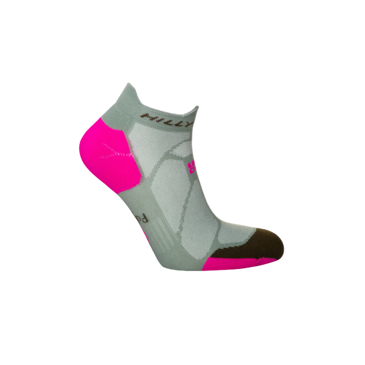 Ronhill Marathon Fresh sage and pink socklet running socks