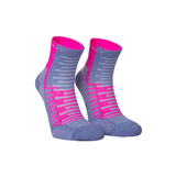 Ronhill women's pink and lilac mesh socks with elasticated