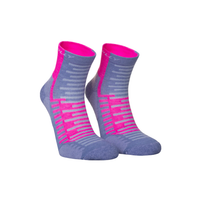 Ronhill women's pink and lilac mesh socks with elasticated