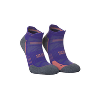 Ronhill Unisex Medium Cushioning Socklet Plum/Grey Marl