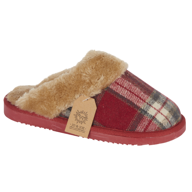 Jo & Joe Womens Slipper Shetland Festive Red