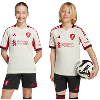 Adidas Liverpool FC Youth Jersey Away 25/26 Wonder White
