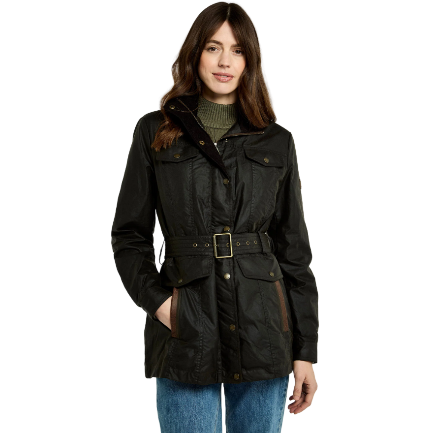 Dubarry Womens Gandon Wax Cotton Coat Verdigris