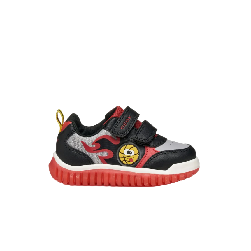 Geox Boys LightyLoo Trainer Black/Red