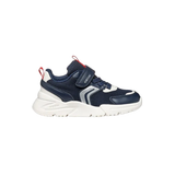 Geox boys' navy and red lace-up trainer