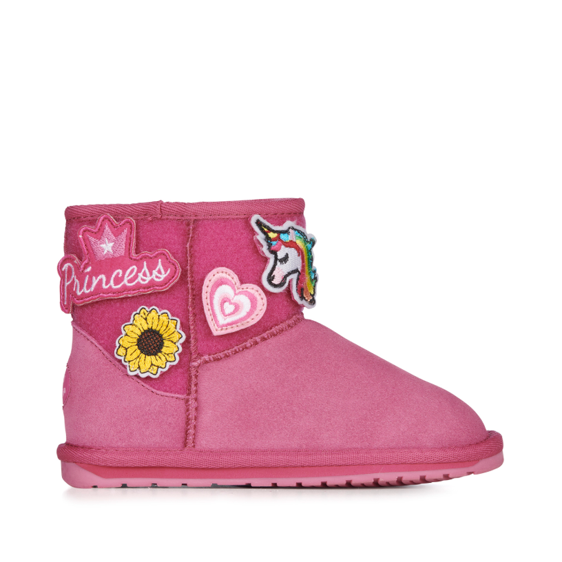Emu kids' pink suede boot