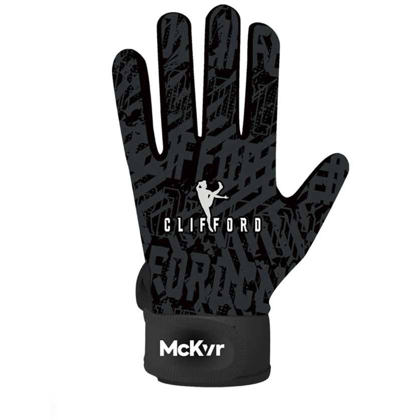 McKeever Clifford Adults Gaelic Gloves Black/Charcoal/White