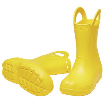 Crocs Toddler Rain Boot Handle It T Yellow