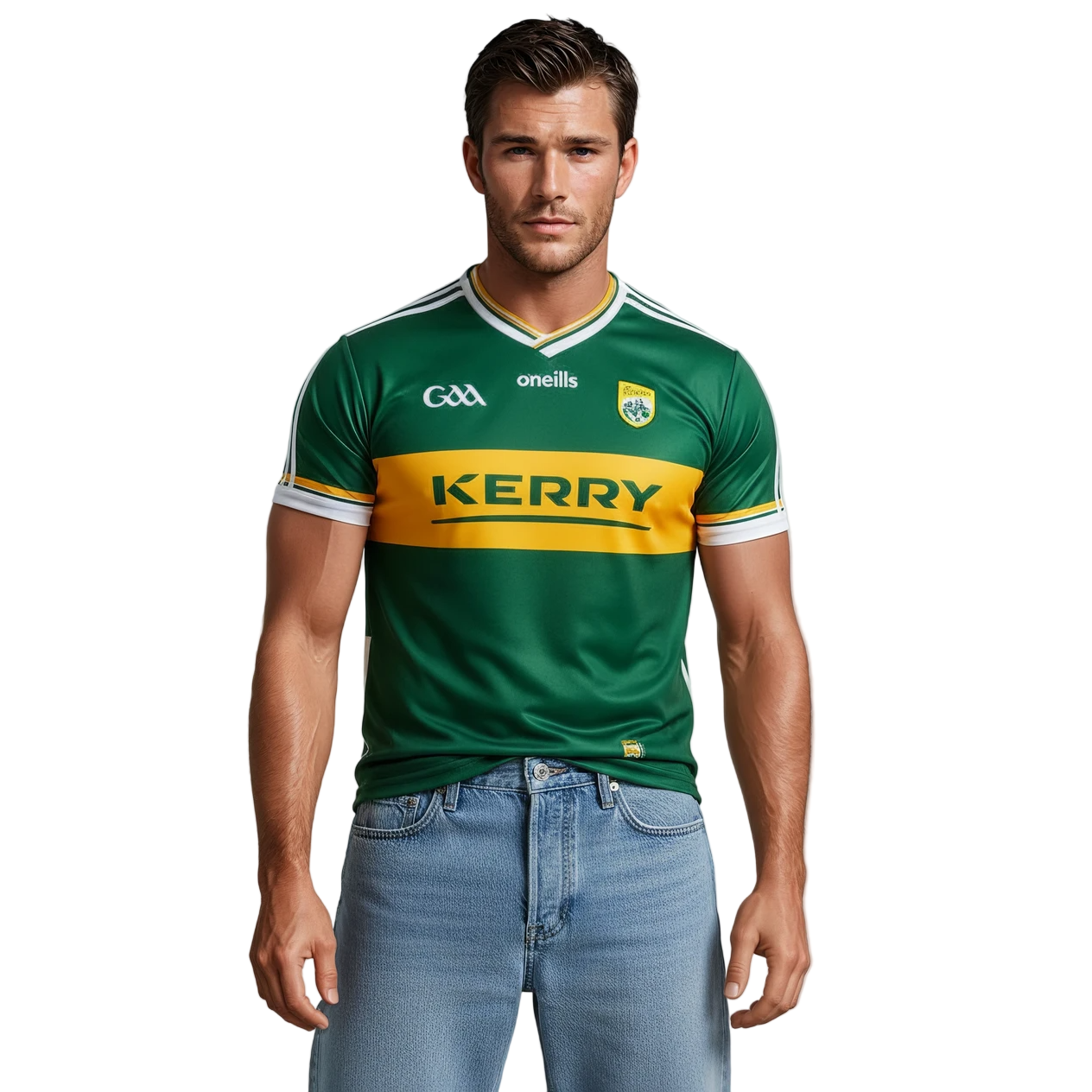 Kerry Home Jersey 25 Adults Player Fit Green/Yellow