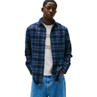 Tommy Jeans Mens Check Cord Shirt Navy