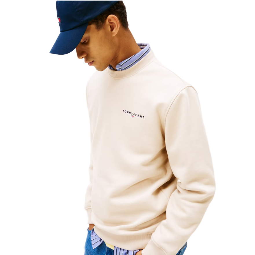 Tommy Jeans Mens Crew Sweatshirt Gulf Sand