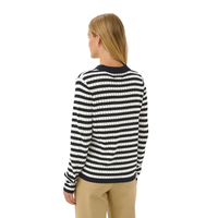 Part Two Womens Zaria Pullover Dark Navy Stripe