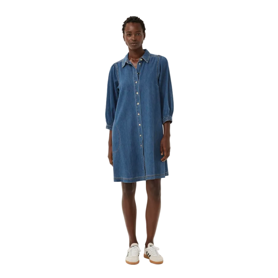 Part Two Womens Dress  Eleinar Medium Blue Denim