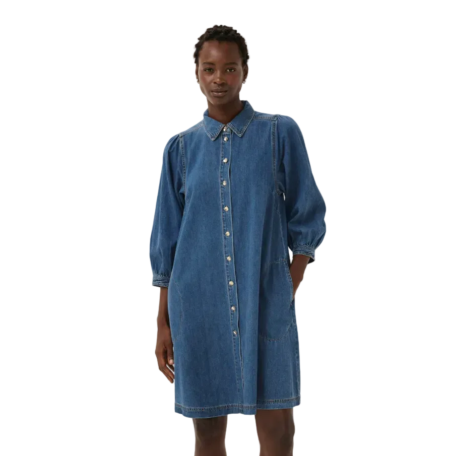 Part Two Womens Dress  Eleinar Medium Blue Denim