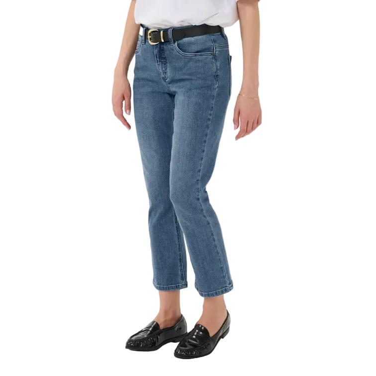 Kaffe Womens KAriver Cropped Jeans Medium Blue Denim