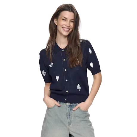 Numph Womens Numalitta Cardigan Dark Sapphire