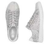 Rieker Womens Shoes N0900-90 Silver/Platinum