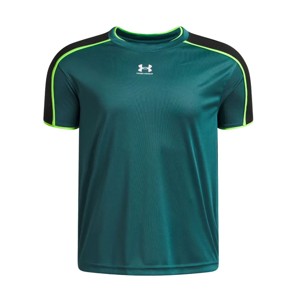 Under Armour Boys Challenger Train Short Sleeve Tee Green/White