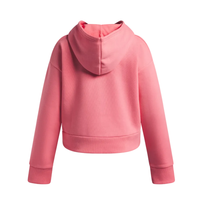 Under Armour Girls Crop Hoodie Bittersweet Pink/White