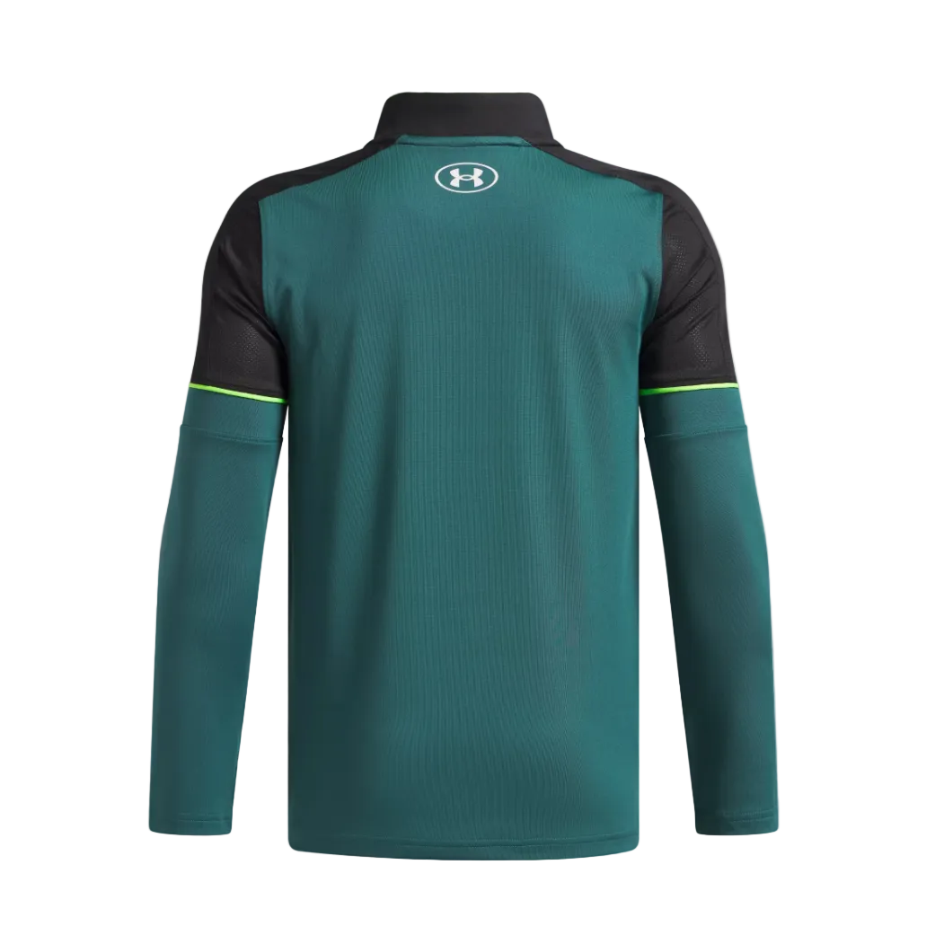 Under Armour Boys 1/4 Zip Rack Green/White
