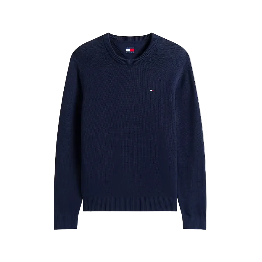 Tommy Jeans Mens Slim Sweater Dark Night Navy