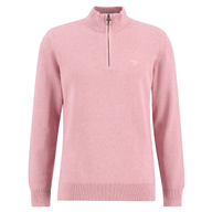 Barbour men's pink knitted quarter-zip top