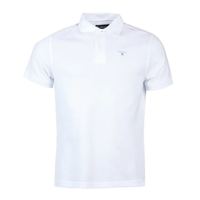 Barbour Mens Original Sports Tailored Polo Shirt White