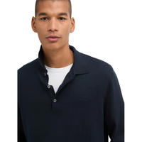 Barbour Mens Pima Cotton Knitted Polo Shirt Navy