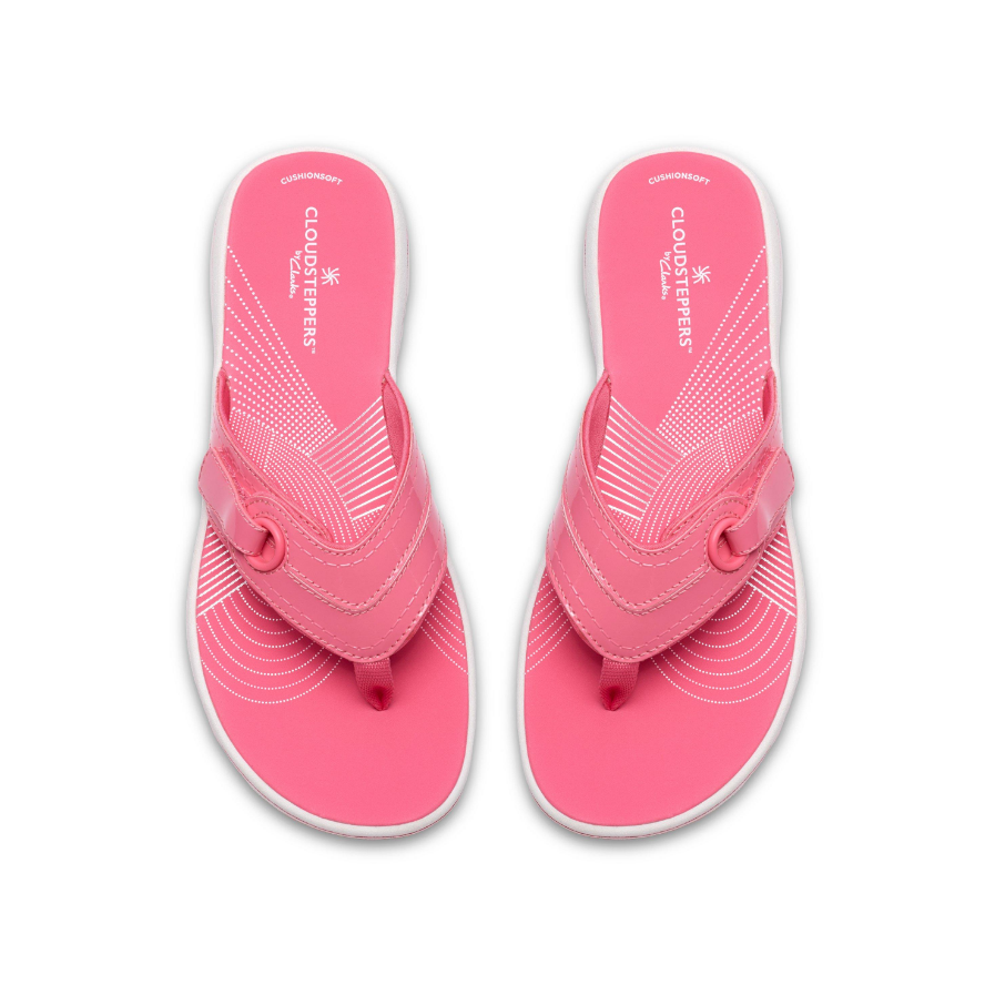 Clarks women's pink slip-on sandal