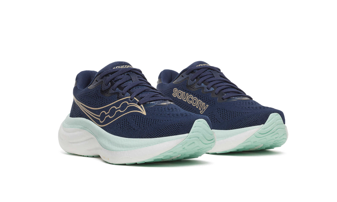 Saucony Womens Trainer Ride 19 Navy/Aqua