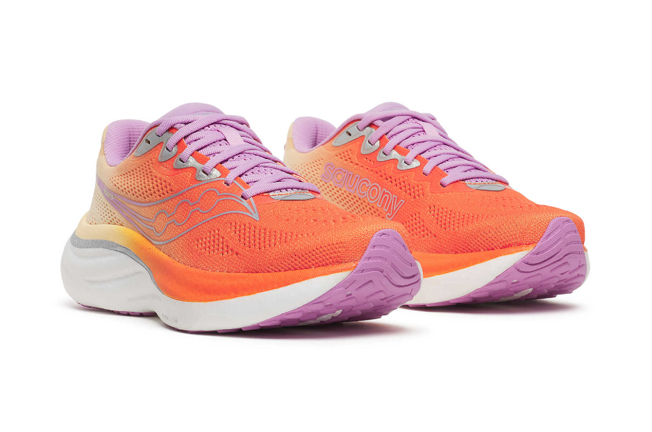 Saucony Womens Trainer Ride 19 Fire/Orchid