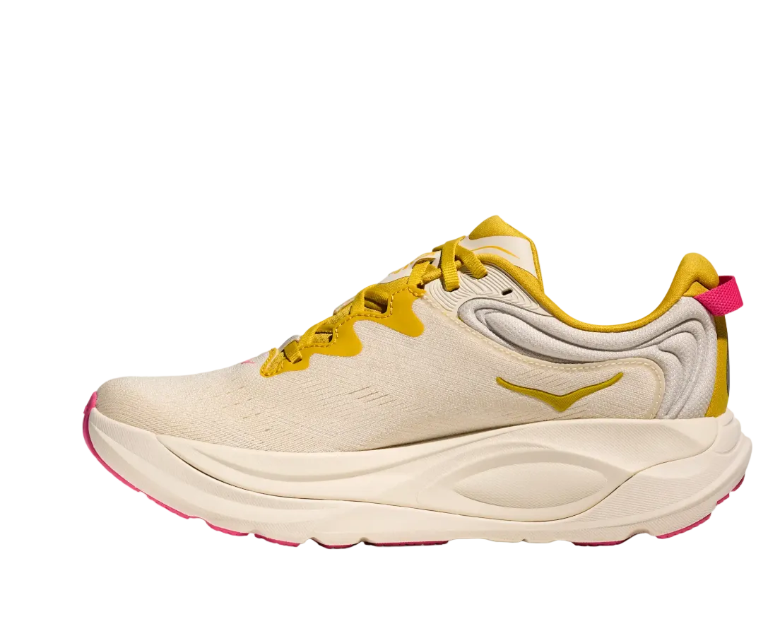 Hoka Womens Trainer Gaviota 6 Birch/Yellow Gold