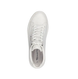 Tamaris women's white leather lace-up trainer