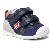 Biomecanics boys' leather trainer with velcro