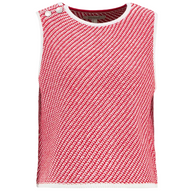 Barbour Womens Vest Amanda Knitted Poppy Red