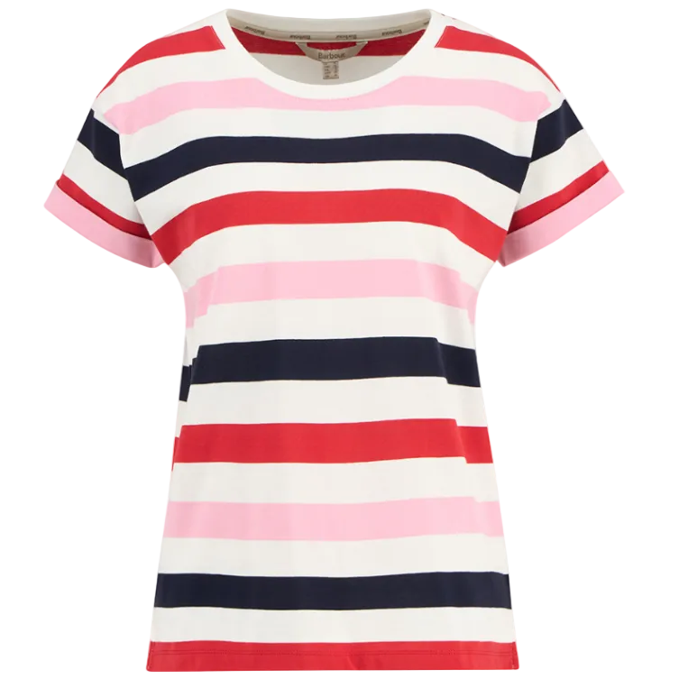 Barbour Womens Top Lyndale Poppy Red Multi