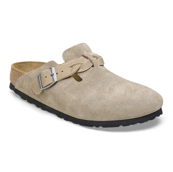Birkenstock Womens Clog Boston Braided Taupe