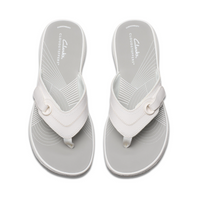 Clarks women's white slip-on sandal