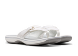 Clarks women's white slip-on sandal