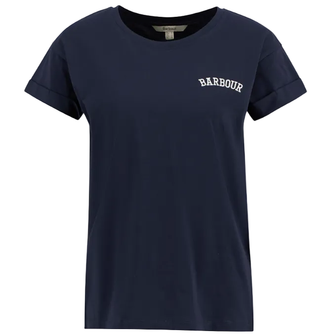 Barbour Womens T-Shirt Bede Navy