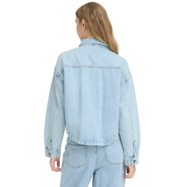 Ichi Womens Ihbauve Casual Jacket Light Blue Washed