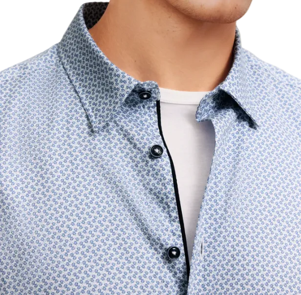 Bugatti Mens Shirt 9750-18504E Navy Blue