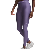 Under Armour Womens Leggings HeatGear Purple Luxe/Purple Crest