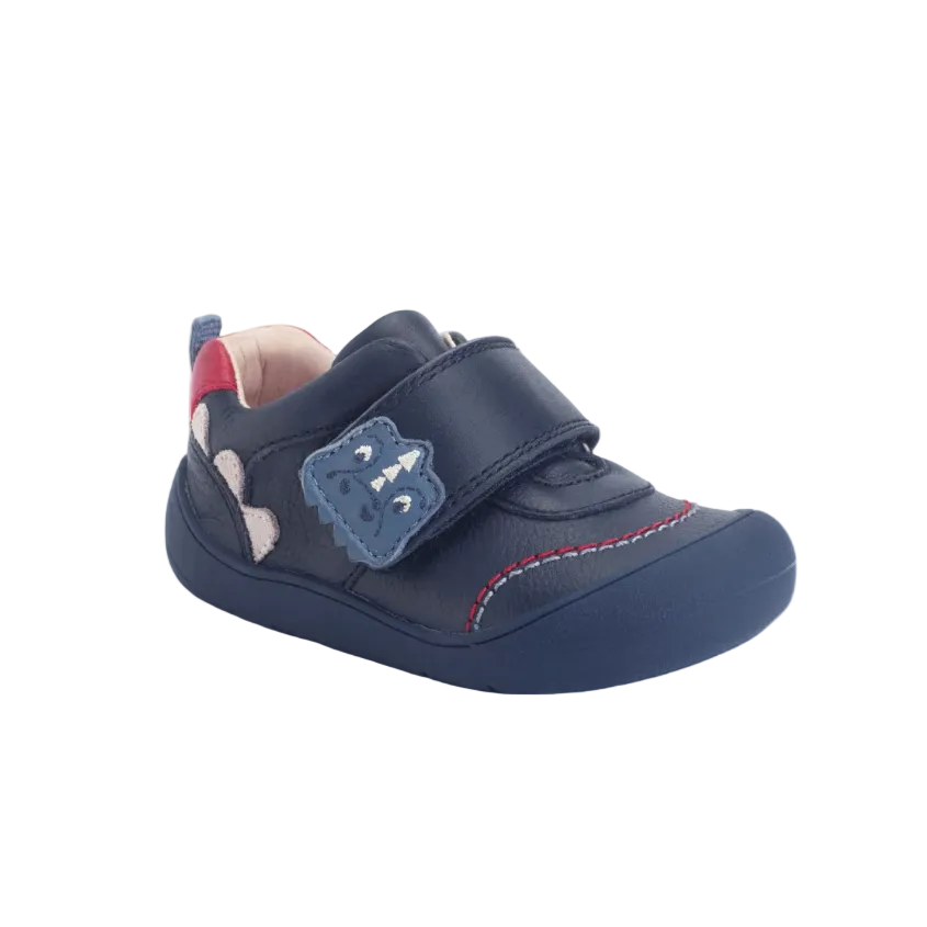 Startrite boys' navy leather pre-walker shoe with velcro