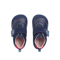 Startrite boys' navy leather pre-walker shoe with velcro
