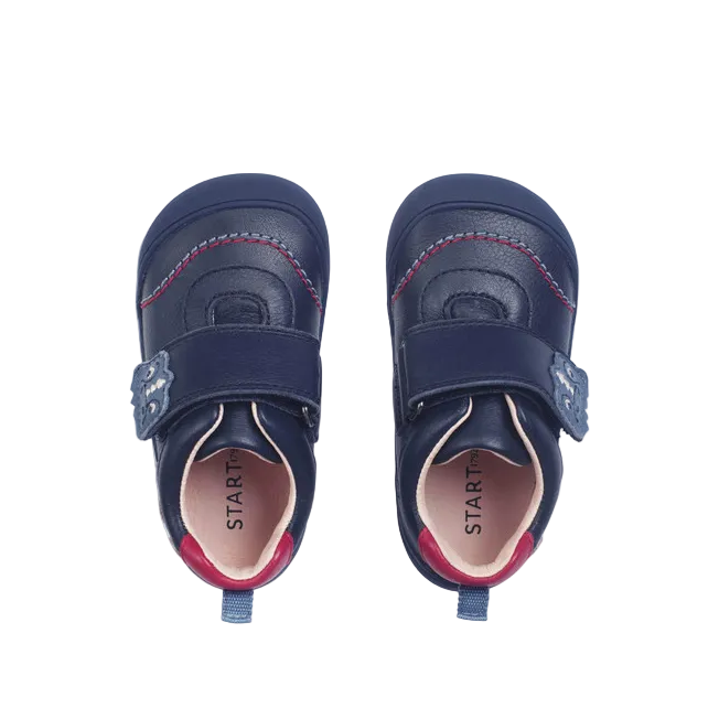 Startrite boys' navy leather pre-walker shoe with velcro