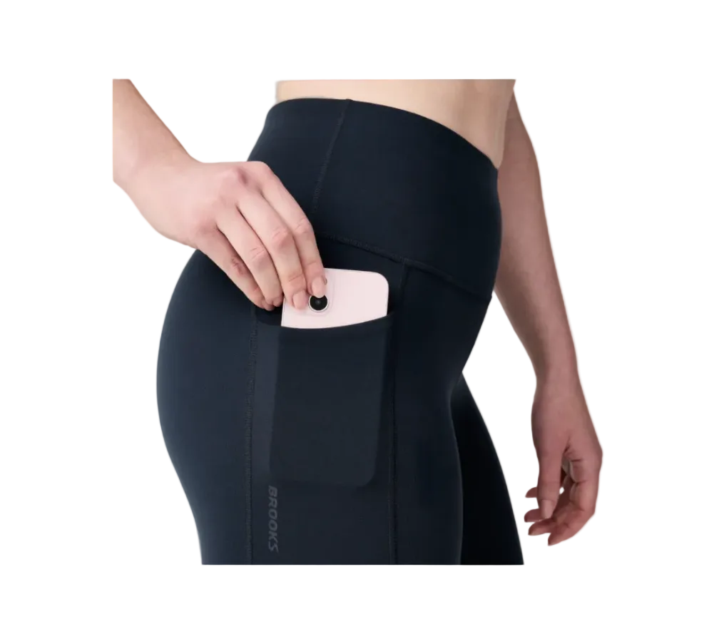 Brooks Womens Leggings Chaser 7/8 Tight Black