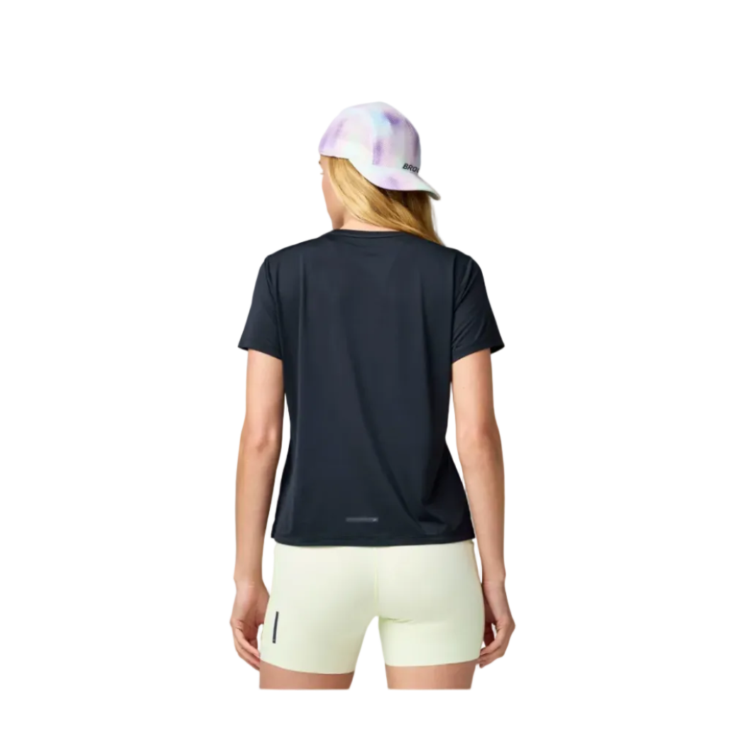 Brooks Womens T-Shirt Dash Short Sleeve Black