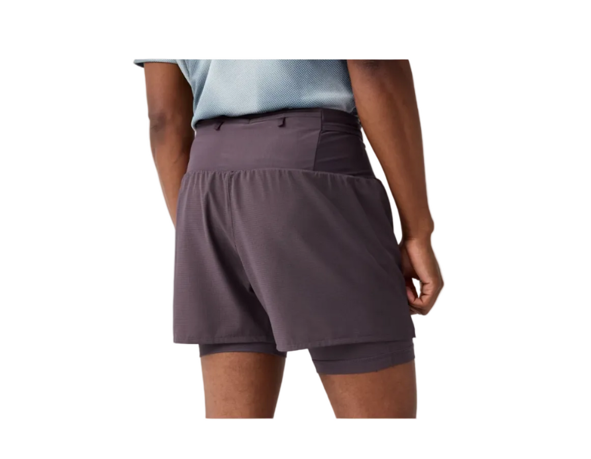 Brooks Mens Short High Point 5" 2-in-1 2.0 Dark Russet