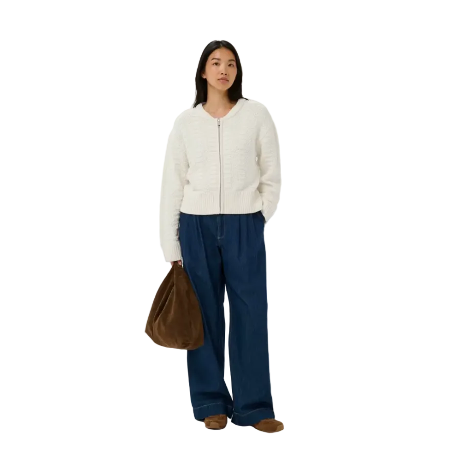Part Two Womens Cardigan AnielaPW Whisper White